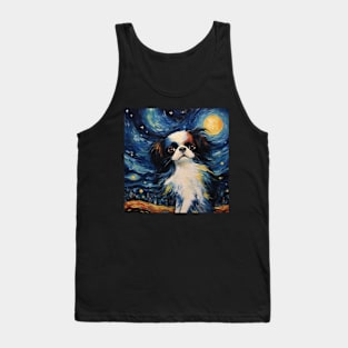 Japanese Chin Portrait Painting Tank Top